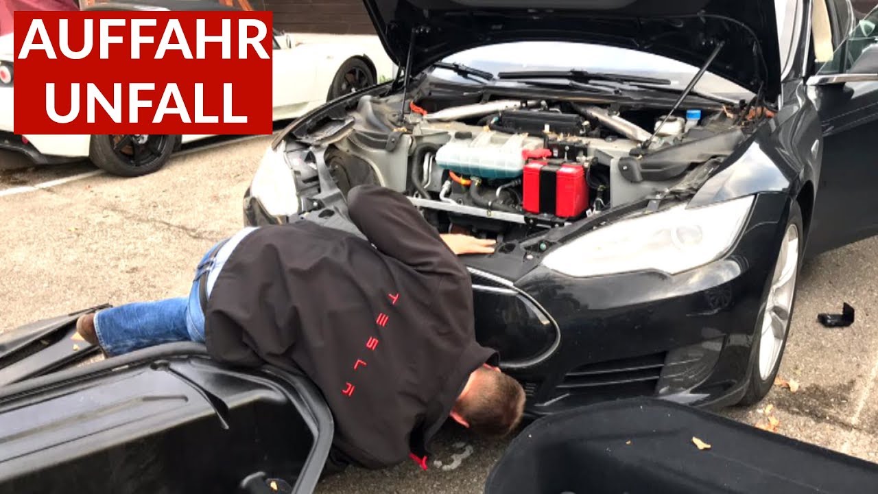 Tesla Model S Auffahrunfall + Problem Mit Kühlflüssigkeit