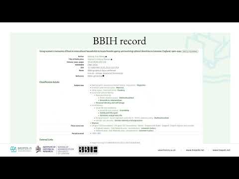 How to use the Bibliography of British and Irish History (BBIH) for your dissertation or thesis