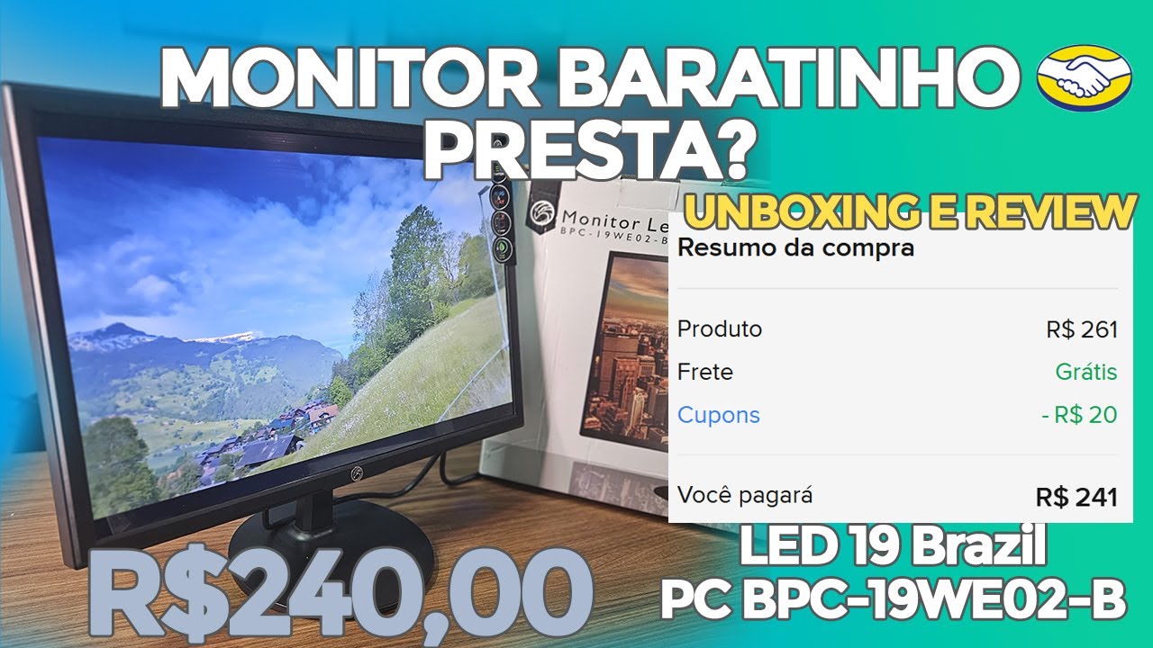 Miniatura da avaliação em vídeo de Monitor Positivo 19 Polegadas 1366x768