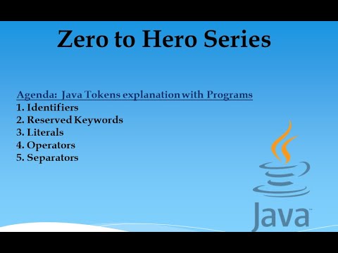 Java Basics Session 3 Java Token Identifiers