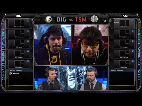 Dignitas vs TSM | 2014 NA LCS Spring split Season 4 W1D2 G3 | TSM vs Dignitas full game HD