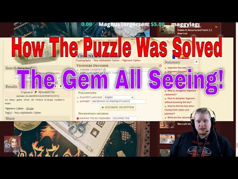 D2R 2.5 - How We Solved The Puzzle (The Gem All Seeing) Ottendorf Cipher