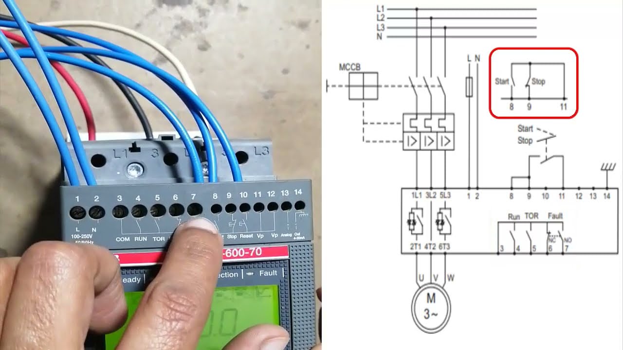 Como conectar un arrancador suave ABB (Soft Starter)