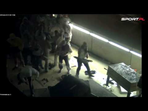 Nagranie z monitoringu Legii podczas meczu z Polonią 21.09.12