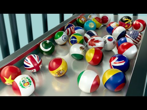 Country Balls Marble Race