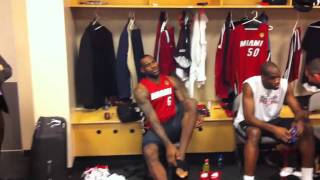 LeBron James Locker Room Game 3 NBA FINALS 2011
