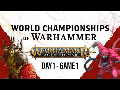 Age of Sigmar - Round 1 - World Championships of Warhammer - Orruk Warclans vs Disciples of Tzeentch