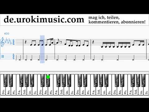 Klavier Lernen (rechte Hand) Ozuna - Dile Que Tu Me Quieres Tabulatur Teil#2 um-i995