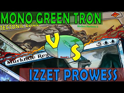 Mono Green Tron VS Izzet Prowess｜Aggro with Counterspell! ｜MTGO Modern League Match