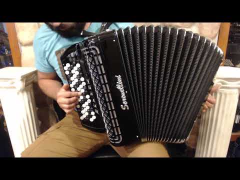 SERE373CONVCBK - Black Serenellini 373 Chromatic Button Accordion Converter C System LMH 67 96 $5999