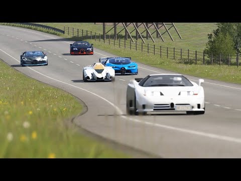 Bugatti Vision GT vs Others Bugatti Cars vs Lamobrghini Egoista at Highlands