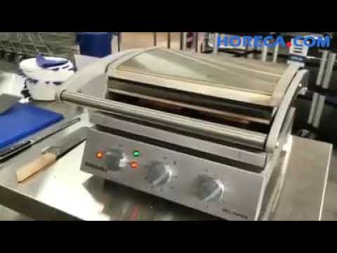 Roband Grill Station voor 8 sandwiches, effen bovenplaat