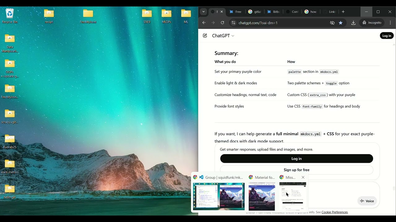 Lean with me Python package : show-file-tree material mkdocs documentation