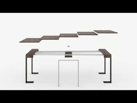 Console extensible bois et acier Tiroz