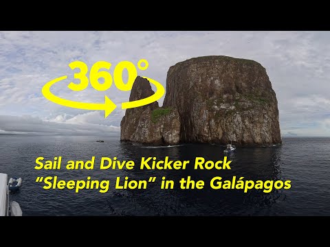 360 view of Kicker Rock in the Galápagos Islands #galapagos #insta360