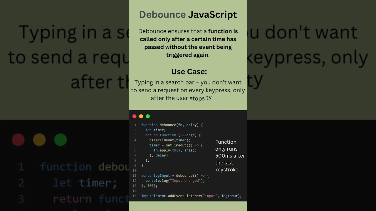 Debounce in JavaScript