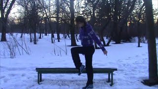 preview picture of video 'Розогрев. Делаем легкую гимнастику на морозе.'