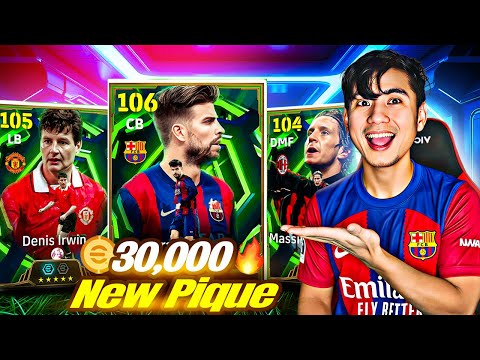 30,000 Coins New Gerard Pique + Irwin + Ambrosini European Guardians Pack Opening in efootball 26