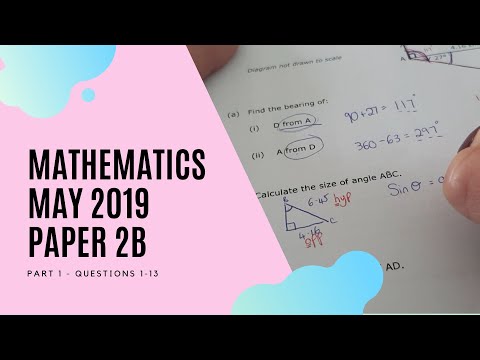 May 2019 Maths SEC Paper 2B (Part 1):  O'level Pastpaper Walkthrough - Ms. Ramona Galea