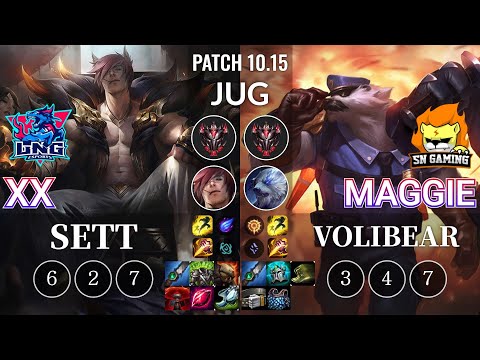LNG Xx Sett vs SN Maggie Volibear Jungle - KR Patch 10.15