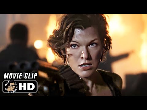 RESIDENT EVIL: THE FINAL CHAPTER | Fighting off Zombie Horde (2016) Movie CLIP HD