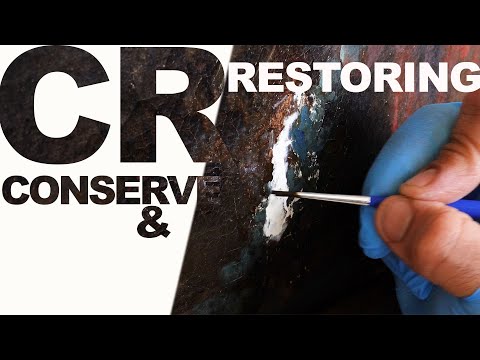 Restauro Fine Art - Il processo di conservazione di una lacrima/buco.