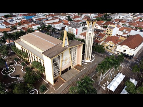 Cidade de Bariri SP vista aérea.