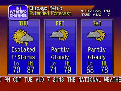 weatherstar 4000 simulator v4 - red warning scroll! flash floods in chicago, 8-7-18