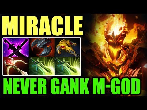Miracle - Never Gank M-God | Right Click SF God mod Dota 2