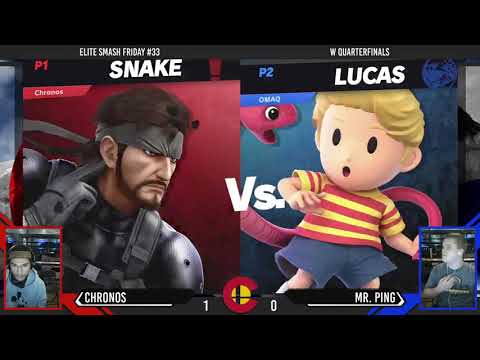 Elite Smash Friday #33 - Chronos (Snake) Vs. Mr. Ping (Lucas) - Winners Quarterfinals