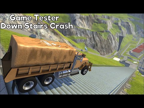 Down Stairs Crash / Car Jump Arena - BeamNG.drive Crazy Stairs