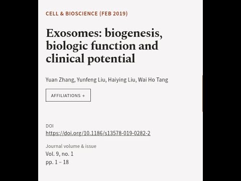 Exosomes: biogenesis, biologic function and clinical potential | RTCL.TV