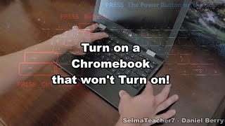 How to Turn on a  Chromebook that is not Turning on, blank screen, but the power light is on.