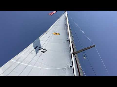 Island Packet 38 NorthernStar sailing up the Chesapeake Bay June 2021