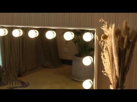 Kottova Large Vanity Mirror with 17 Dimmable LED,Extra Big Hollywood Makeup Mirror with 3 Color