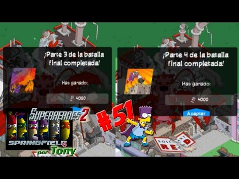Los Simpson Springfield, Superhéroes 2 "Cap. 51 - Batallas finales 3 y 4 contra Tenacitas" por Tony