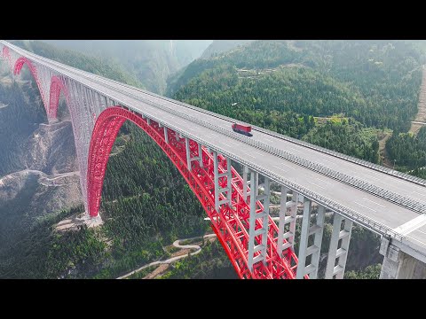 China Builds World's Largest Bridge Over Mountains