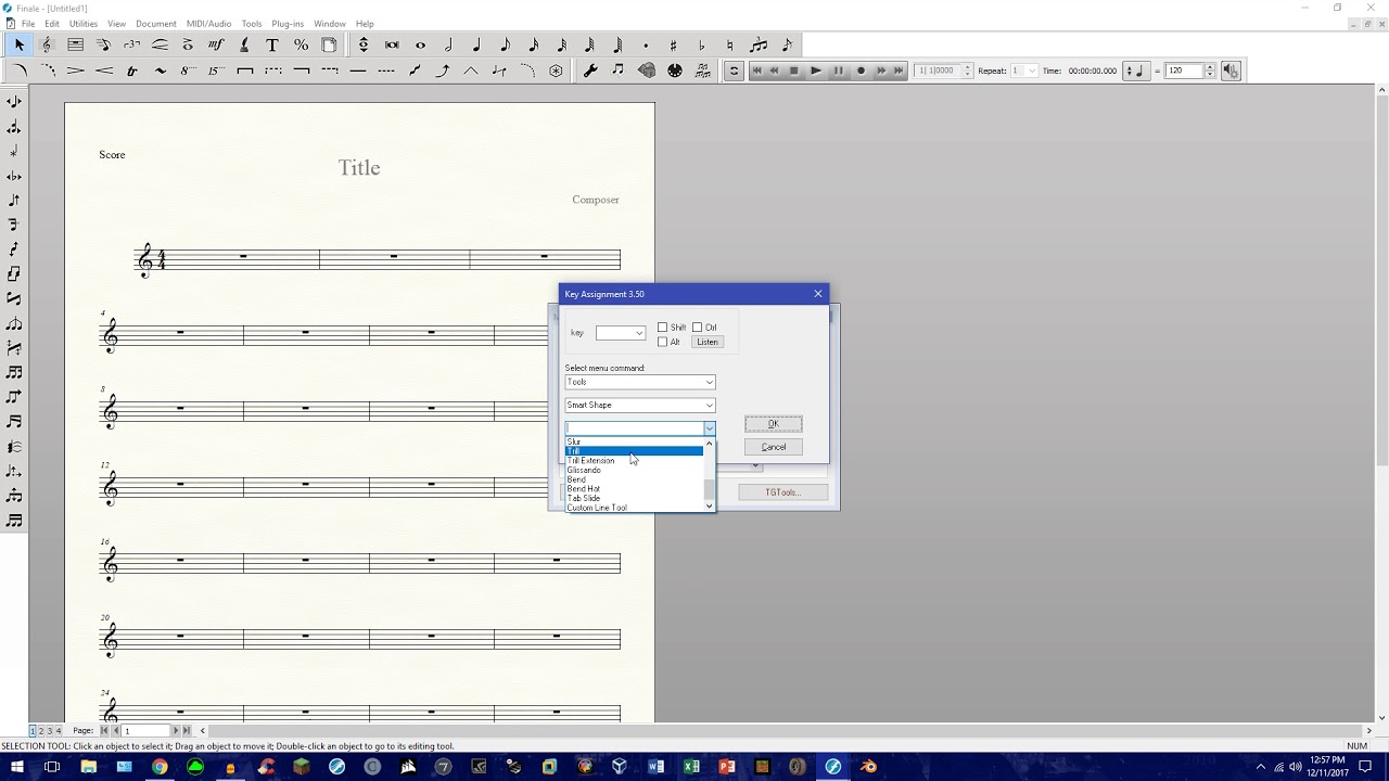 Finale v25: How to add custom keyboard shortcuts and macros