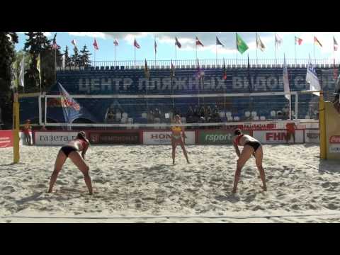 19 Beach Volleyball EEVZA 2015 Russia Quarterfinal Abalakina-Dabizha and Jursone-Graudina