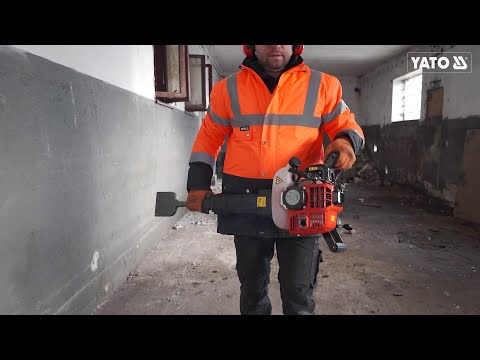 Бензомолот відбійний YATO, з 6-гран. захопом М30 мм, P= 1.3 кВт, J= 20-55 Дж, 1500 уд/хв, бак- 1,1 л