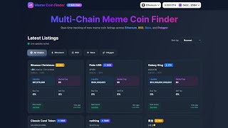 Build & Deploy Multi-Chain Meme Coins Finder DApp | Next.js + Binance + Ethereum + Base + Polygon
