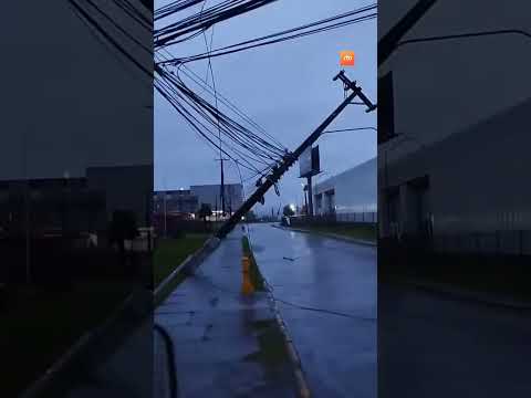 Fuertes vientos desprenden parte del techo del Mercado de Talcahuano