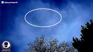 TERRIFIED Man Records Giant MACHINE UFO Hiding In Sky 4/7/16