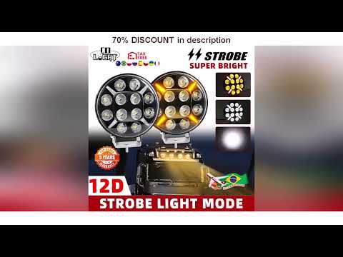 A must-have product! CO LIGHT 9 inch Round E9 Led Work Light 12V 24V Yellow White Led DRL Off Road