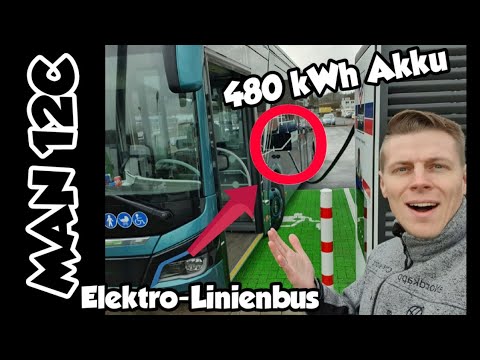 E-Linienbus am Schnelllader getroffen - MAN 12C mit 500 kWh Akku