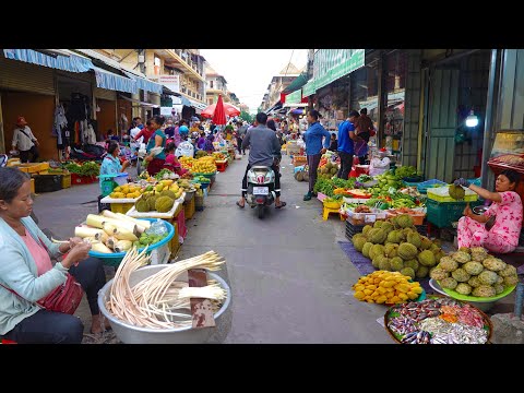Chhouk Meas Market Food Show - Seafood, Bamboo Shoot, Sugar Apple, Crab, Jack Fruit, & More