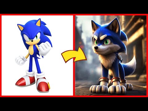 SONIC the Hedgehog ALL CHARACTERS as DOGS 2024
