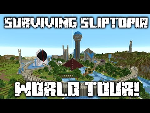 My first Minecraft World! - Surviving Sliptopia World Tour!