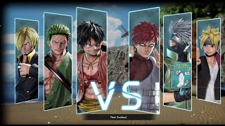 JUMP FORCE : Team Kakashi VS. Team Luffy (Gaara , KAKASHI, BORUTO vs Luffy , Zoro ,  Sanji)
