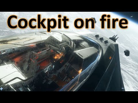 3.2.0 Gladius cockpit on fire - CIG physics!